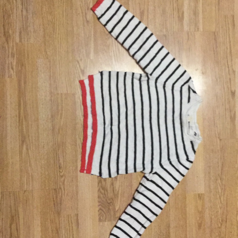 A forever 21 black and white striped sweater.
